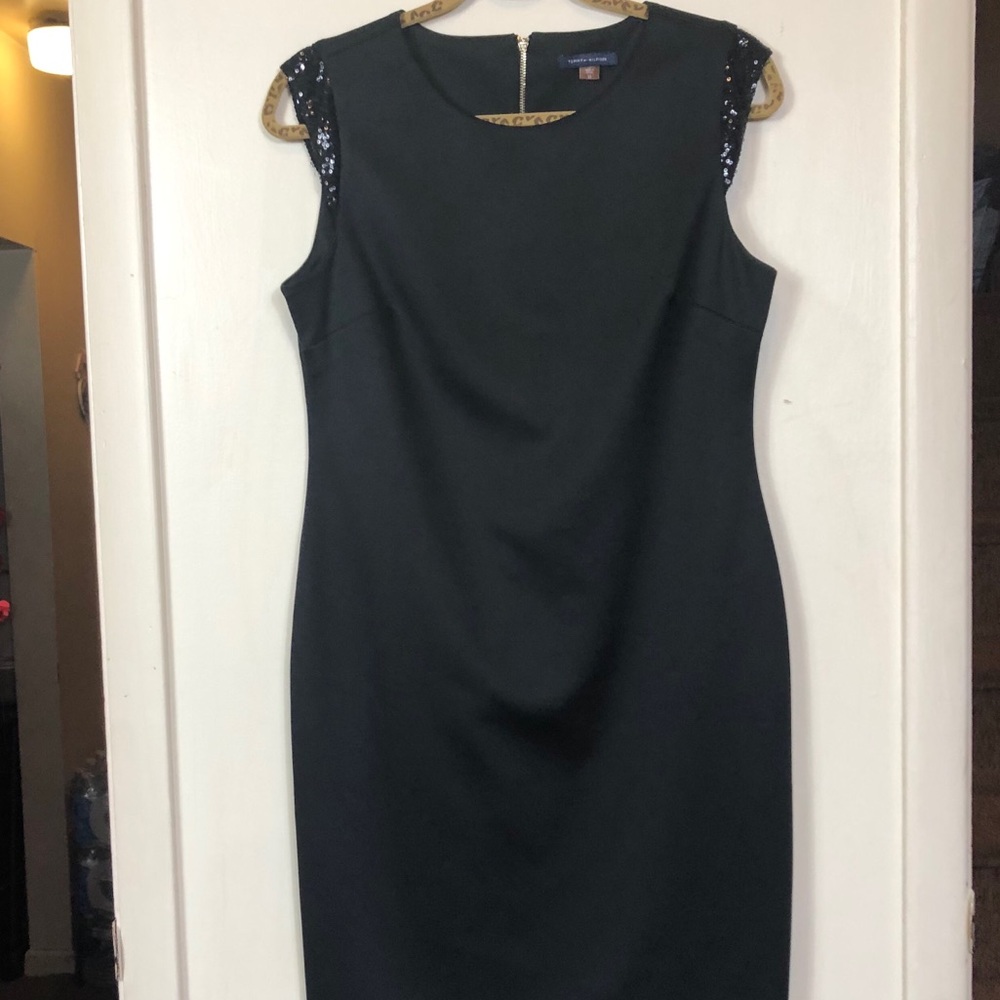 Tommy Hilfiger Black Dress with Sequin Details
